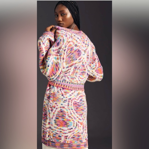 Farm Rio- Rainbow Wild Hearts Cardigan- Size S - Picture 2 of 11